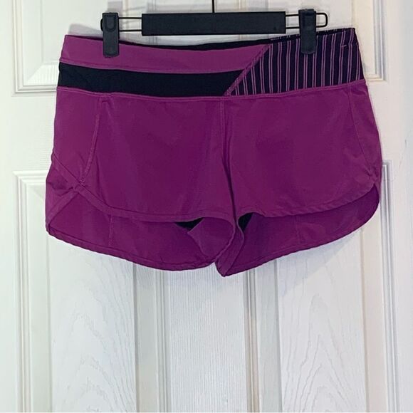 Lululemon Run Speed Short Size 6 Ultra Violet/Quill - Picture 10 of 11